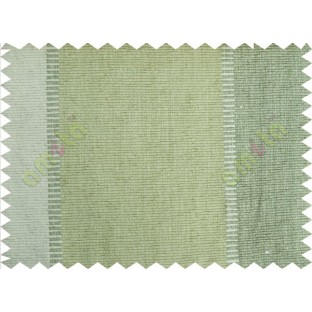 White cream green stripes main cotton curtain designs